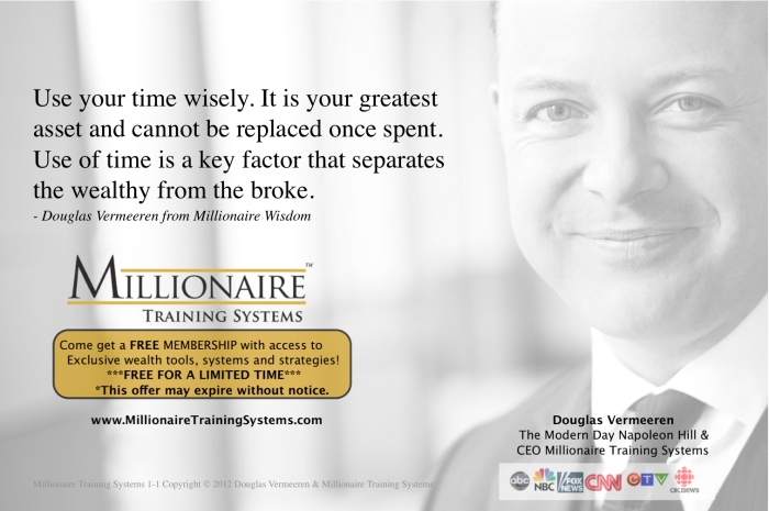 Millionaire Training Systems - Douglas Vermeeren quote 1-1